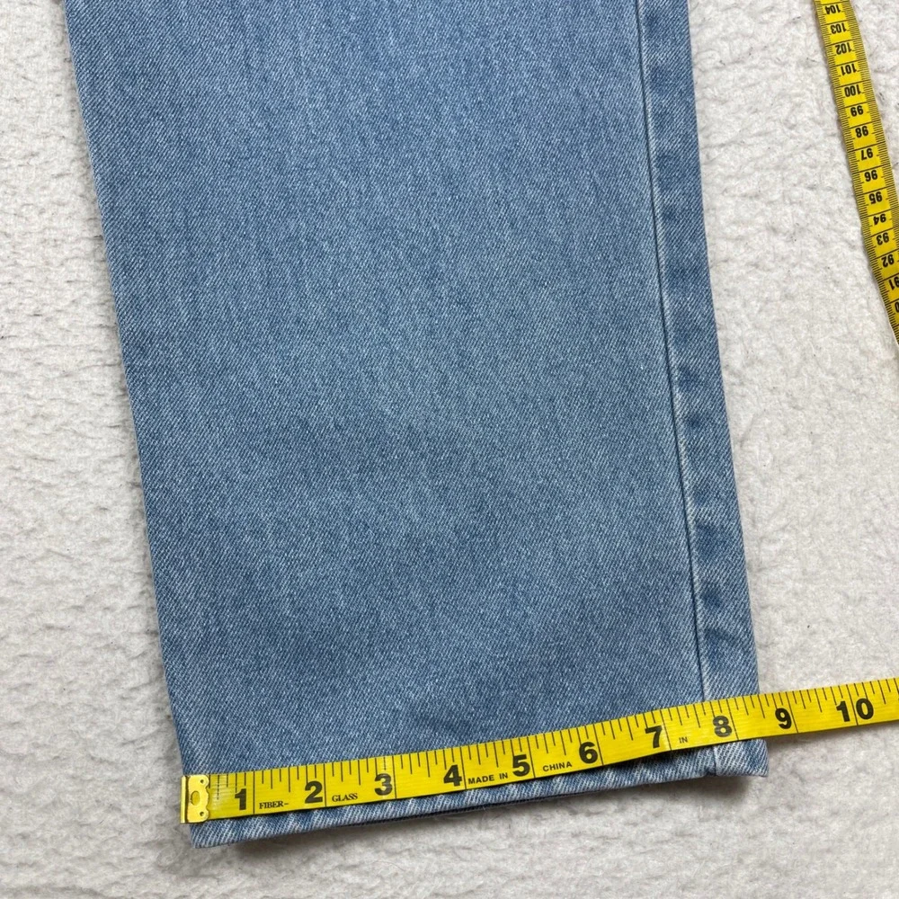LL Bean Jeans Mens 42x29 Light Blue Natural Fit Straight Leg Denim Cotton 104731